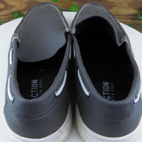 Kenneth Cole Reaction Sz 9.5 Slip-On Gray Fabric Men Slip On Medium (D, M) - Picture 8 of 11